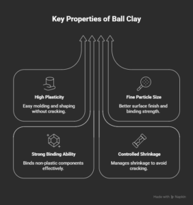 Key properties of ball clay